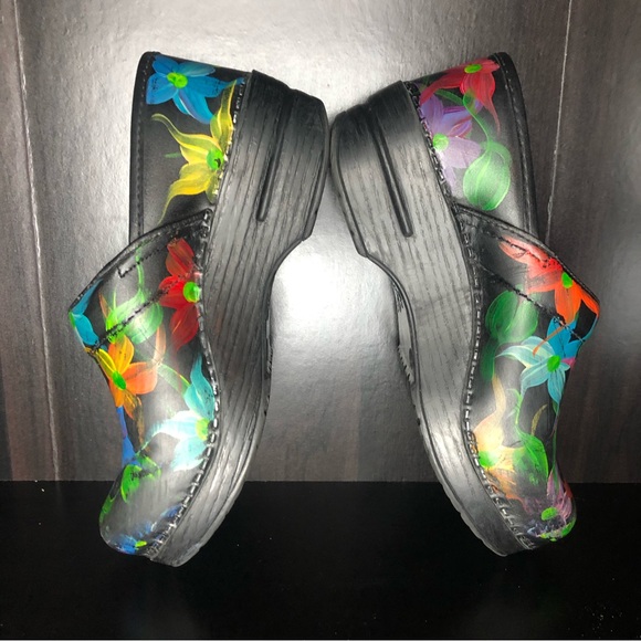 Dansko Watercolor Floral Clogs - Picture 3 of 9